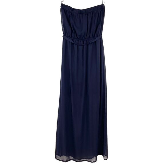 Forever 21 Dark Blue Sleeveless Layered Maxi Dress Small - Picture 7 of 8
